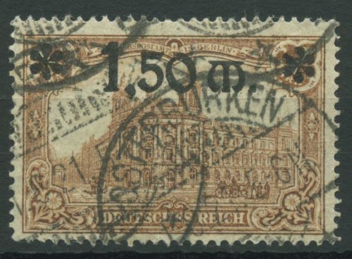 Dt. Reich 1920 Repräsent. Darstellungen m. Aufdruck 117 gestempelt