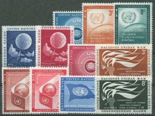UNO New York 1957 Jahrgang komplett (55/65) postfrisch (G60190)