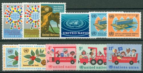 UNO New York 1966 Jahrgang komplett (163/73) postfrisch (G60194)