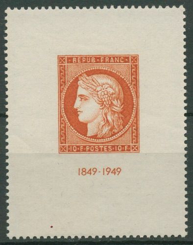 Frankreich 1949 Ausstellung CITEX Ceres Block 4 postfrisch (C96251)