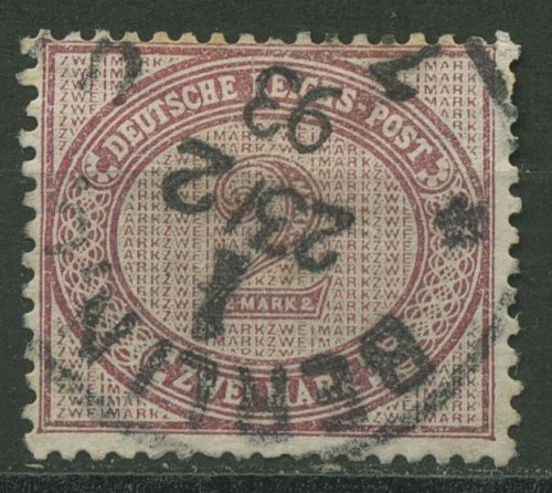 Deutsches Reich 1875 Ziffer im Oval 37 e gestempelt geprüft