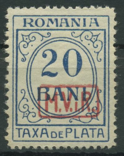 Militärverwaltung in Rumänien 1918 Portomarke P 3 mit Falz