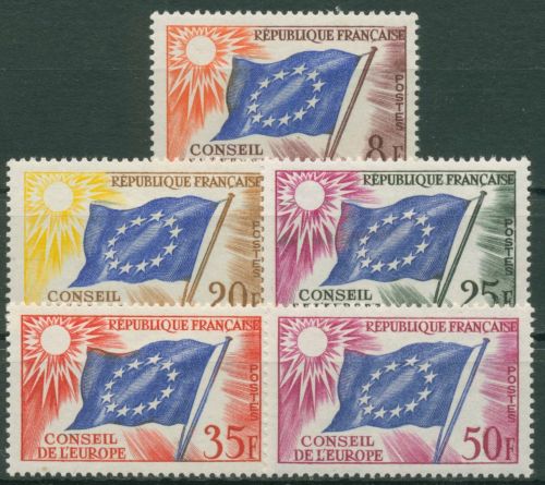 Frankreich 1958 Dienstmarken Europarat Europafahne D 2/6 postfrisch