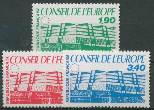 Frankreich 1986 Dienstmarken Europarat Europahaus Straßburg D 40/42 postfrisch