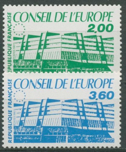 Frankreich 1987 Dienstmarken Europarat Europahaus Straßburg D 43/44 postfrisch