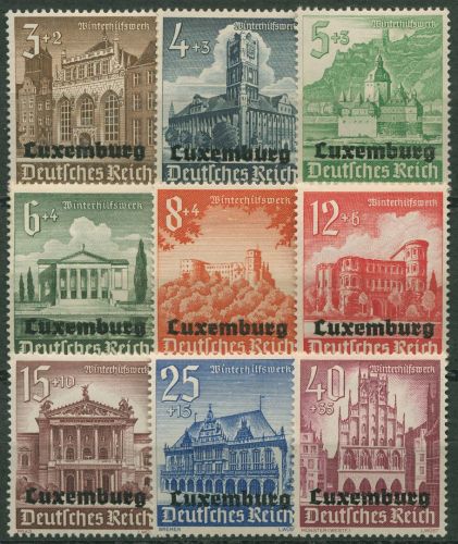 Luxemburg 1941 Winterhilfswerk WHW mit Aufdruck 33/41 mit Falz