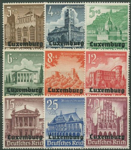 Luxemburg 1941 Winterhilfswerk WHW mit Aufdruck 33/41 postfrisch