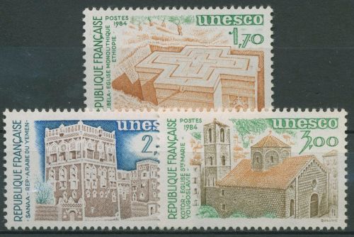 Frankreich 1984 Dienstmarke UNESCO Welterbe Bauwerke D 31/33 postfrisch