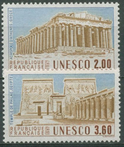Frankreich 1987 Dienstmarke UNESCO Welterbe Bauwerke D 39/40 postfrisch