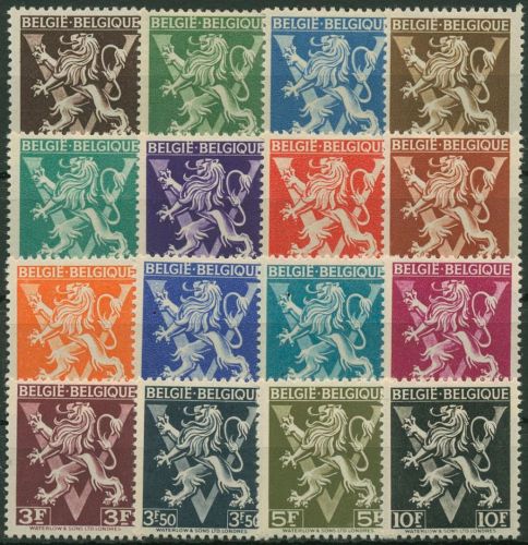 Belgien 1944 Befreiung Wappenlöwe mit "V" 692/707 I mit Falz