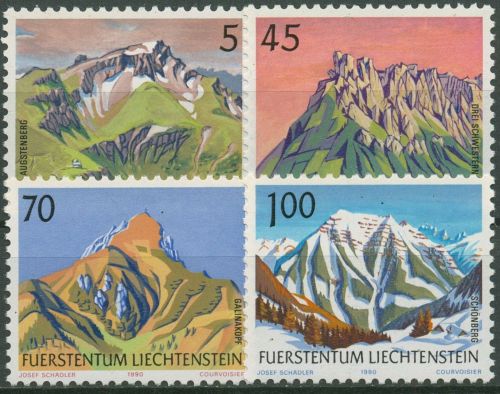 Liechtenstein 1990 Berge 993/96 postfrisch