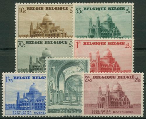 Belgien 1938 Vollendung der Basilika von Koekelberg 471/77 mit Falz