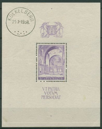 Belgien 1938 Vollendung der Basilika von Koekelberg Block 8 mit Falz (C40687)