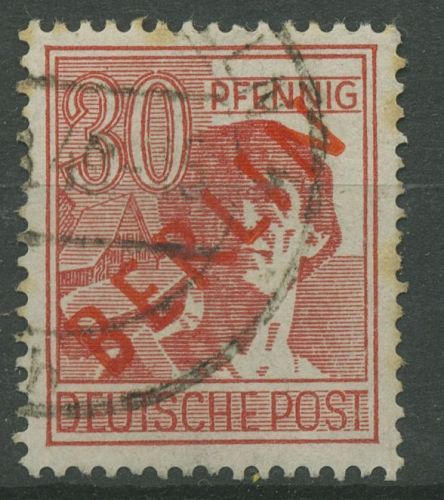 Berlin 1949 Rotaufdruck 28 gestempelt, etwas fleckig (R19168)