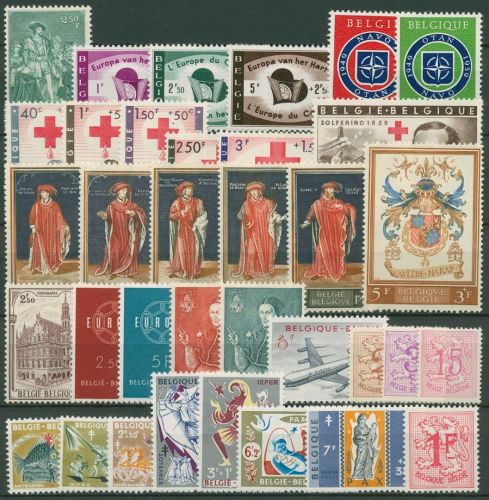 Belgien 1959 Jahrgang komplett (1143/77) postfrisch (SG40506)