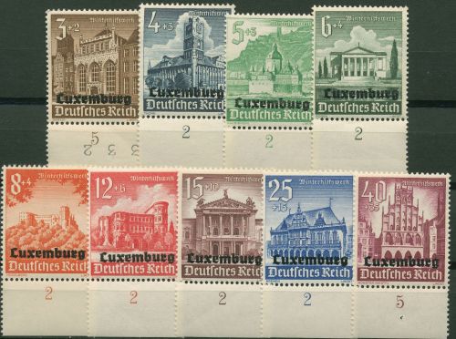 Luxemburg 1941 Winterhilfswerk WHW Unterrand 33/41 UR postfrisch