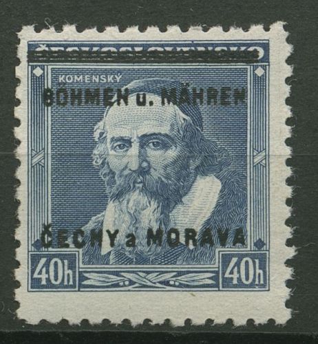 Böhmen und Mähren 1939 Marken mit Aufdruck 6 postfrisch signiert