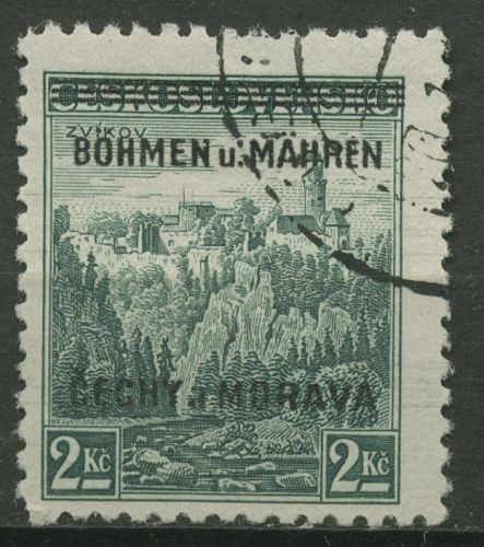 Böhmen und Mähren 1939 Marke mit Aufdruck 14 gestempelt