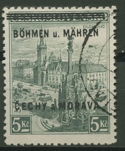 Böhmen und Mähren 1939 Marke mit Aufdruck 18 gestempelt