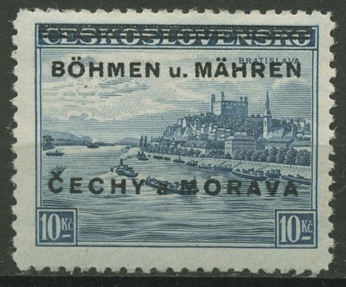 Böhmen und Mähren 1939 Marken mit Aufdruck 19 postfrisch signiert
