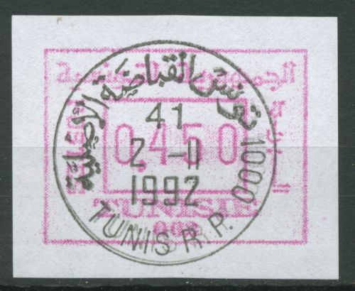 Tunesien 1992 Automatenmarke Einzelwert, ATM 1 y gestempelt