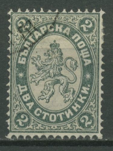 Bulgarien 1882 Freimarken Wappenlöwe 13 gestempelt