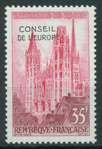 Frankreich 1958 Dienstmarken Europarat Kathedrale Rouen D 1 postfrisch