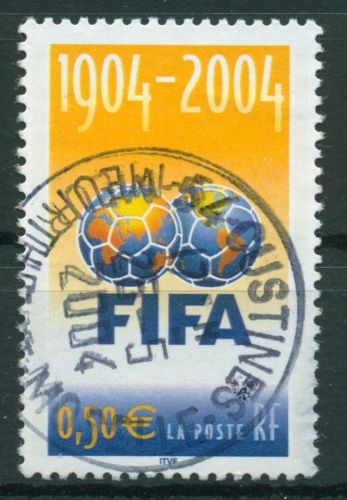 Frankreich 2004 Internationaler Fußballverband FIFA Emblem 3815 gestempelt