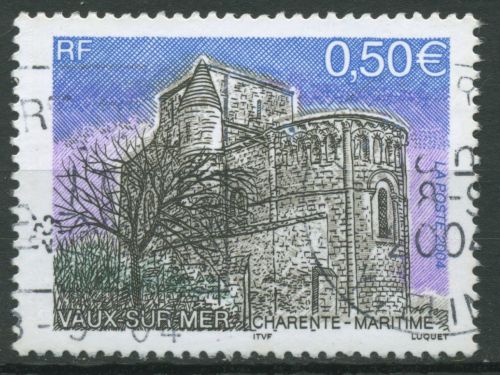 Frankreich 2004 Tourismus Kirche Vaux-sur-Mer 3849 gestempelt