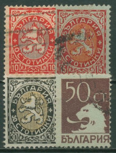 Bulgarien 1925 Wappenlöwe Löwenkopf 186/89 gestempelt