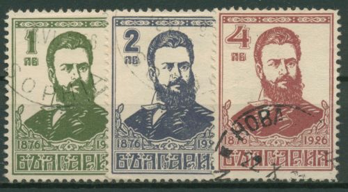 Bulgarien 1926 Dichter Christo Botev 196/98 gestempelt