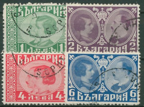 Bulgarien 1930 Zar Boris III. & Prinzessin Giovanna v. Italien 222/25 gestempelt