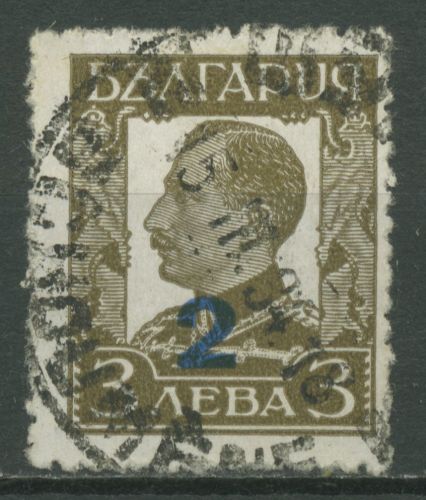 Bulgarien 1934 Zar Boris III.Nicht ausgegebene Marke mit Aufdruck 259 gestempelt