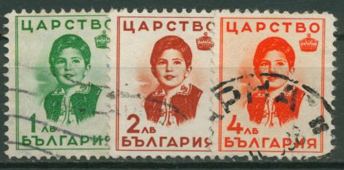 Bulgarien 1937 Prinzessin Marie-Luise 312/14 gestempelt