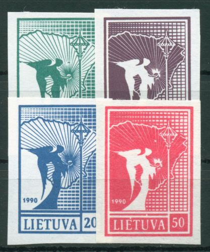 Litauen 1990 Friedensengel 457/60 ungebraucht ohne Gummierung