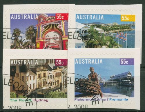 Australien 2008 Sehenswerte Fußgängerzonen 3073/76 BA gestempelt