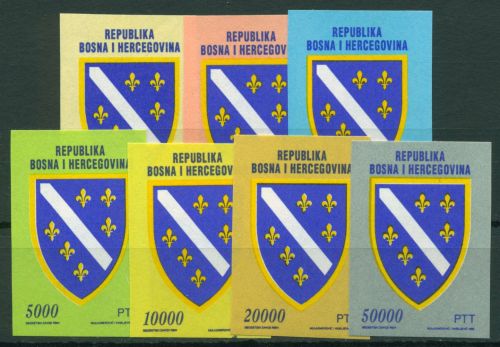 Bosnien-Herzegowina 1993 Staatswappen 1/7 postfrisch