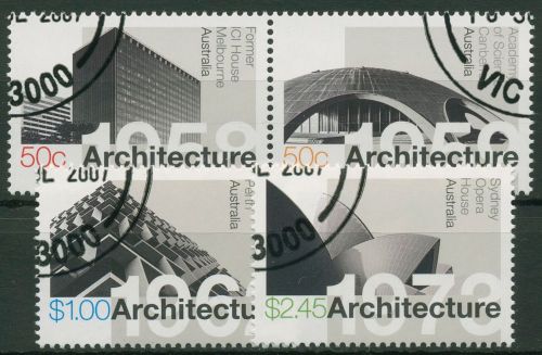 Australien 2007 Moderne Architektur 2858/61 A gestempelt