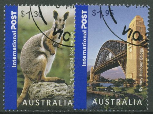 Australien 2007 Grüße aus Australien Hafenbrücke Wallaby 2830/31 A gestempelt