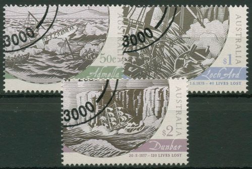 Australien 2007 Schiffswracks 2827/29 gestempelt