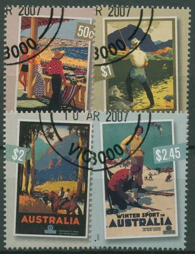 Australien 2007 Fremdenverkehrsplakate der 1930er Jahre 2822/25 gestempelt