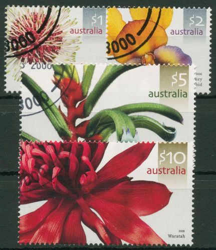 Australien 2006 Wildblumen Waratah Orchidee 2522/25 gestempelt