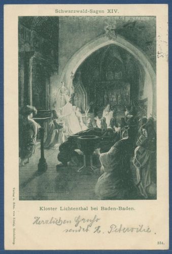 Kloster Lichtenthal bei Baden-Baden, gelaufen 1898 ? (AK5641)