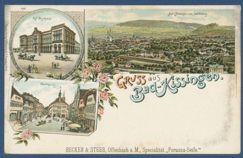 Gruss aus Bad Kissingen Markt Kurhaus, ungebraucht (AK5636)