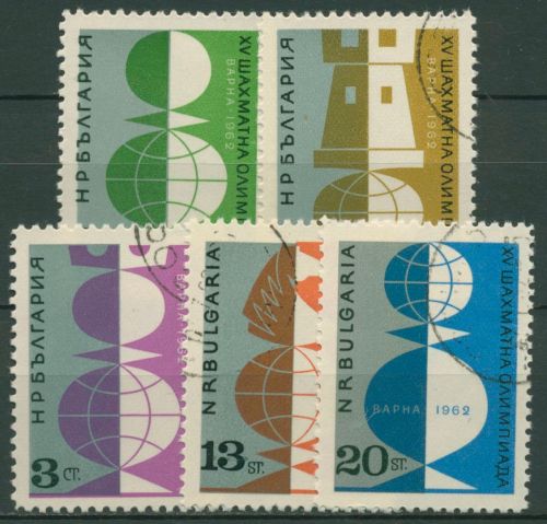 Bulgarien 1962 Schacholympiade 1324/28 gestempelt