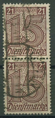 Deutsches Reich Dienstmarken 1920 für Preußen D 18 senkr. Paar gestempelt