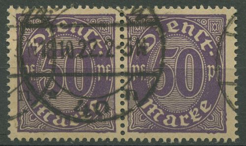 Dt. Reich Dienst 1920 ohne Ablösungsziffer D 29 waagerechtes Paar gestempelt