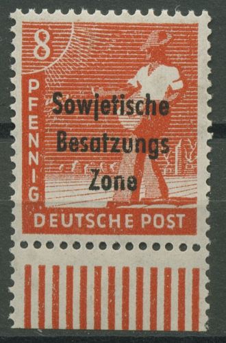 SBZ Allg. Ausgabe 1948 Freimarke Unterrand Walze 184 a W UR postfrisch