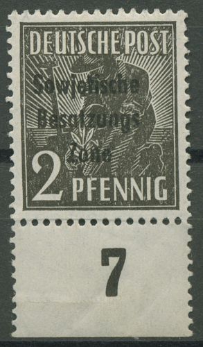 SBZ Allg. Ausgabe 1948 Freimarke Unterrand 182 a P UR postfrisch