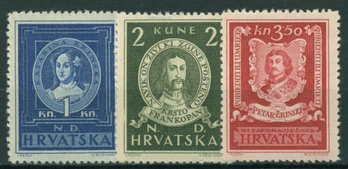 Kroatien 1943 Persönlichkeiten 103/05 mit Falz